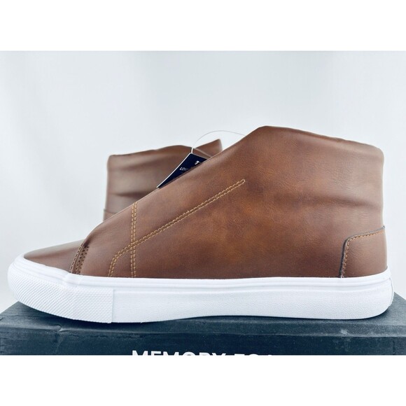 Men's London Fog Dorance Cognac Brown Memory Foam Boots Shoes Size 10 New! - Picture 4 of 13